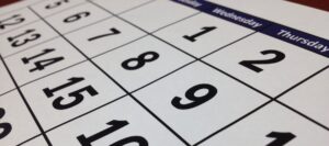 Kalender, illustrerar att viktiga datum för skatter och avgifter är uppdaterade hos Skatteverket