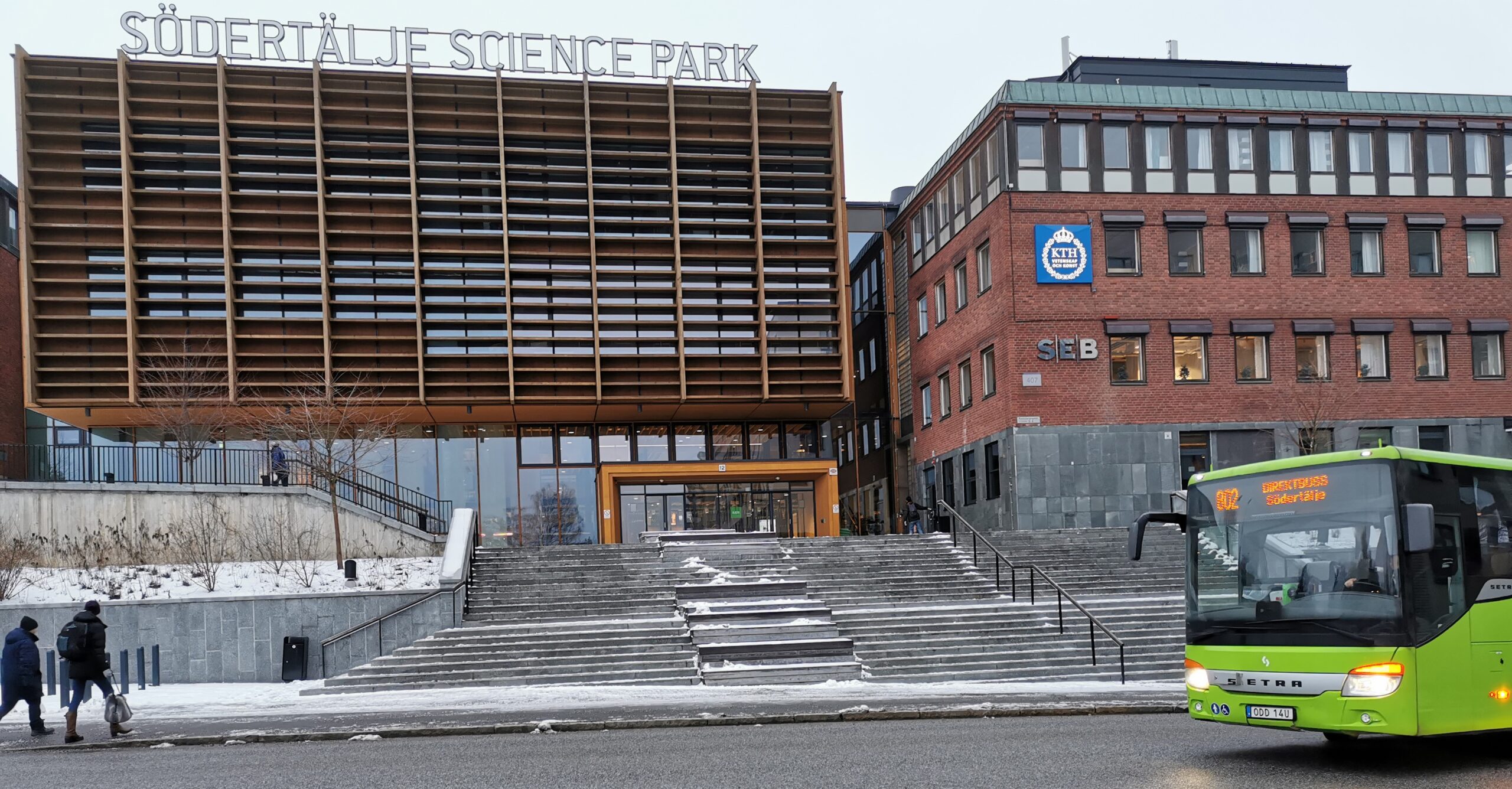 Bild på byggnaden för Södertälje Science Park, där SEB har sitt kontor